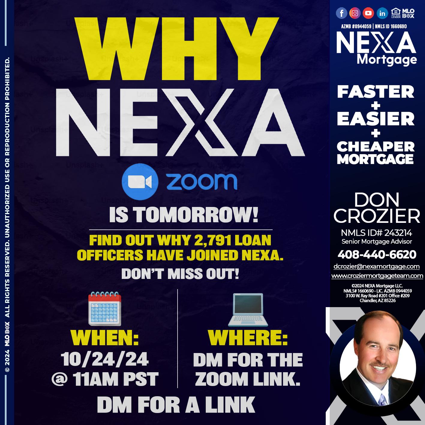 WHY NEXA - Don Crozier -Senior Mortgage Advisor