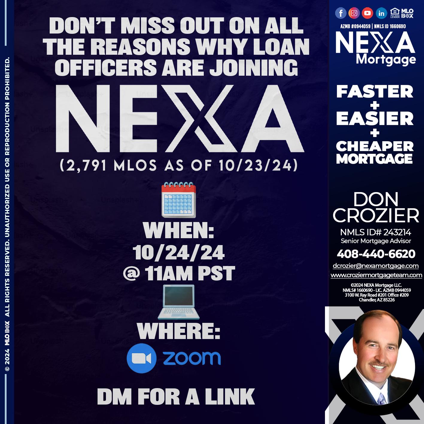 WHY NEXA - Don Crozier -Senior Mortgage Advisor