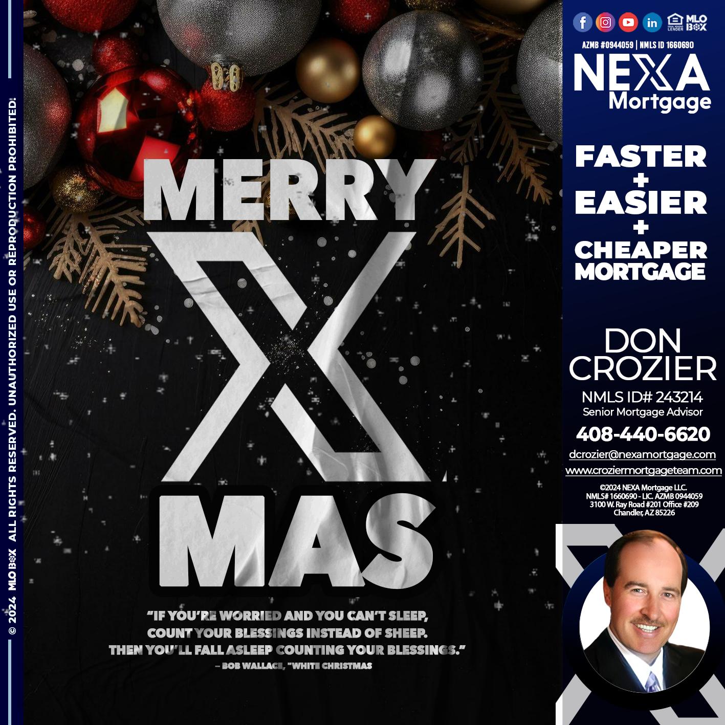 MERRY XMAS - Don Crozier -Senior Mortgage Advisor