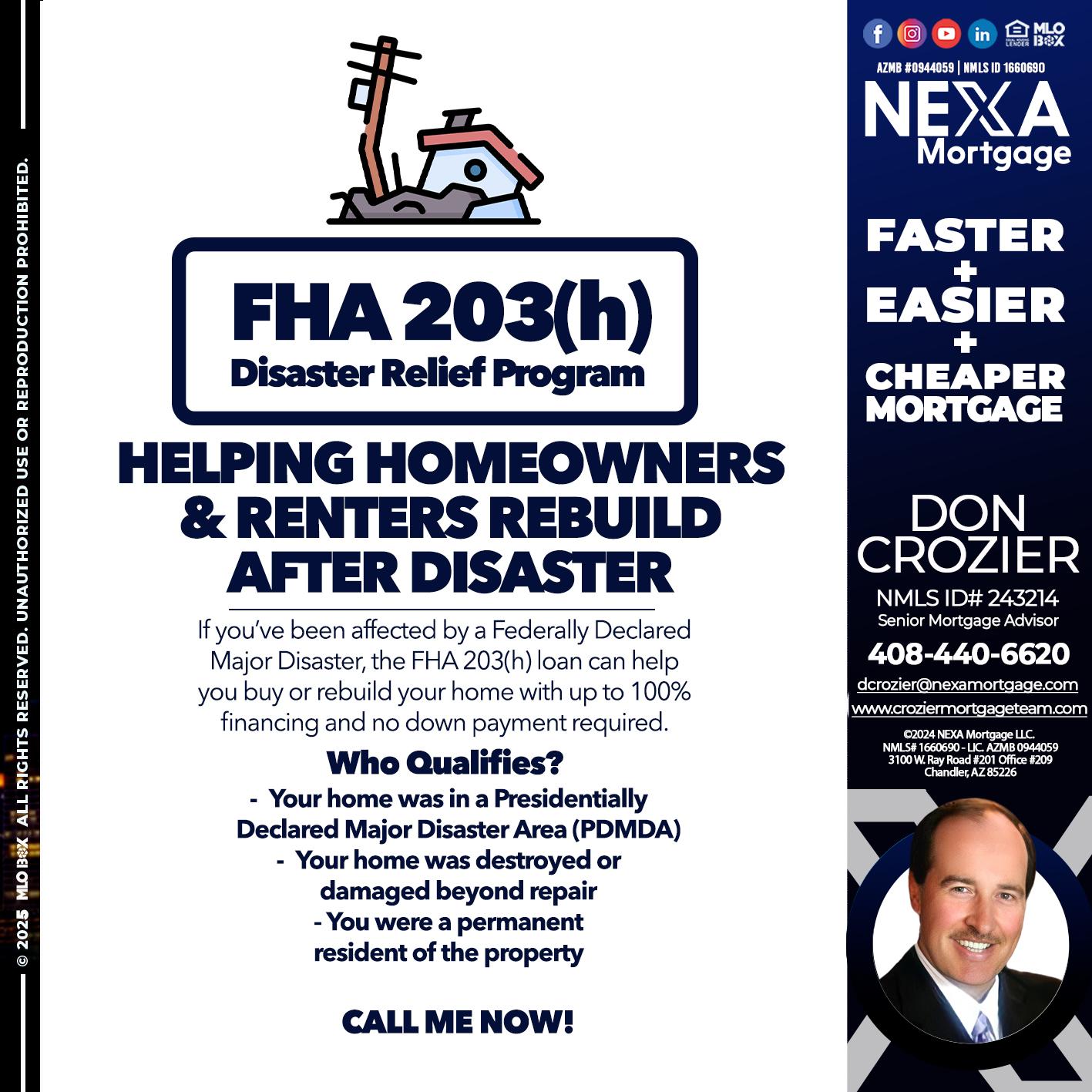 FHA - Don Crozier -Senior Mortgage Advisor