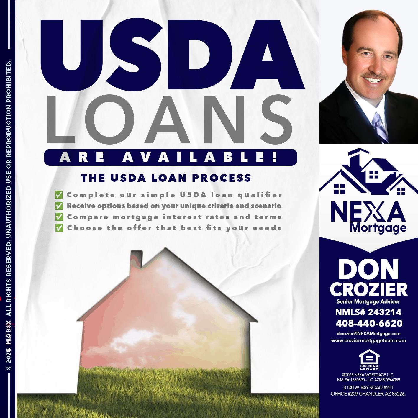 USDA LOANS - Don Crozier -Senior Mortgage Advisor
