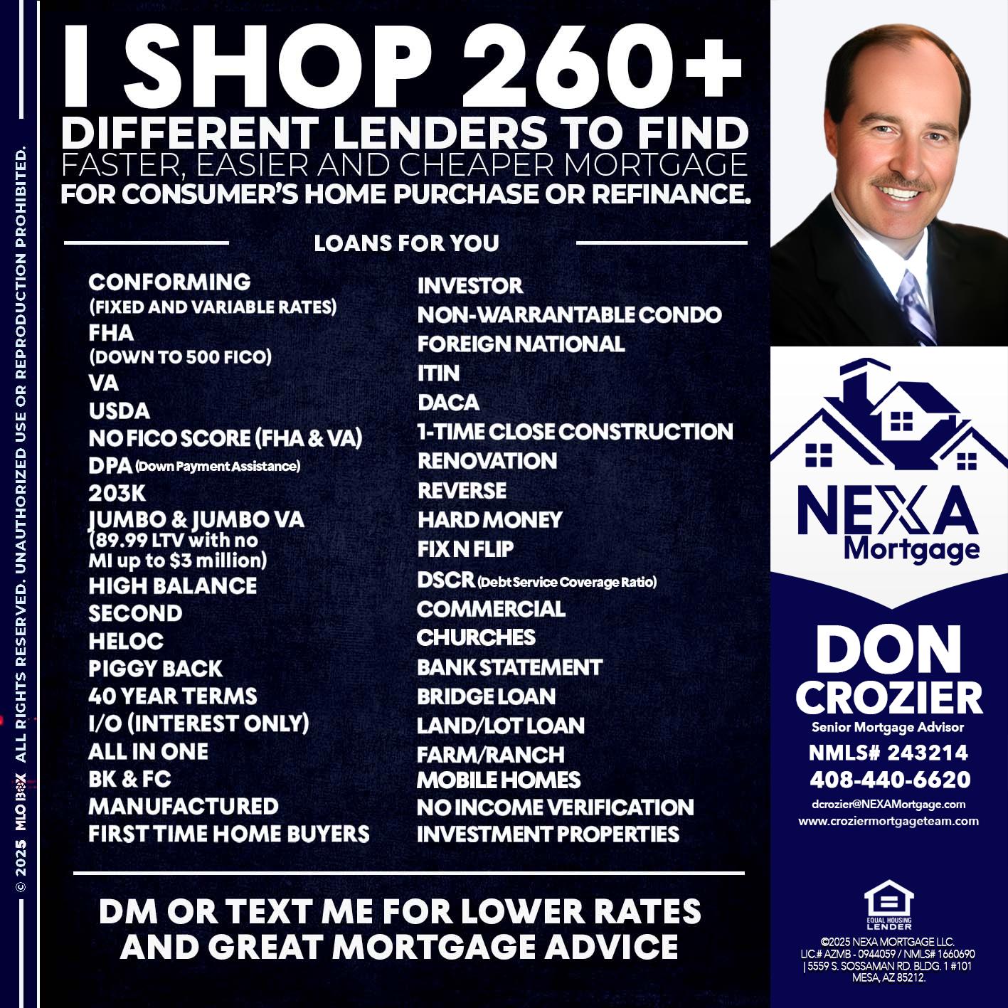 I SHOP +260 - Don Crozier -Senior Mortgage Advisor