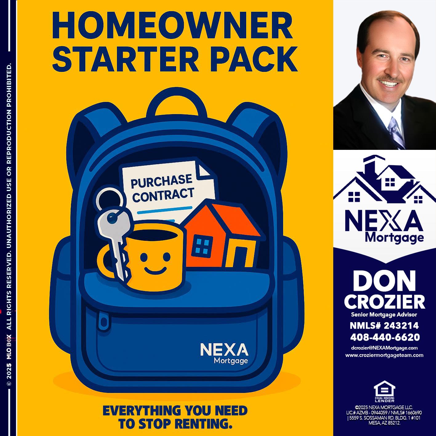 NEED A HOMEOWNER PACK.. - Don Crozier -Senior Mortgage Advisor