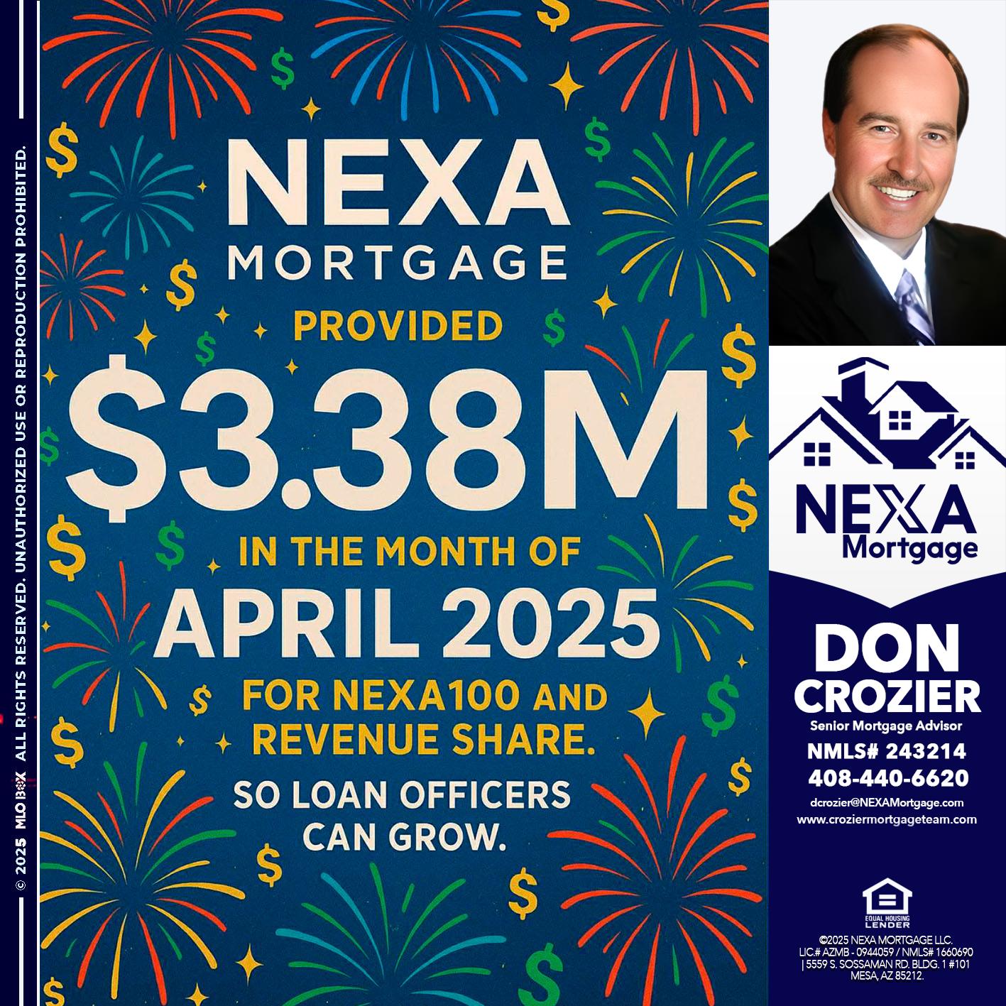 $3.38M - Don Crozier -Senior Mortgage Advisor