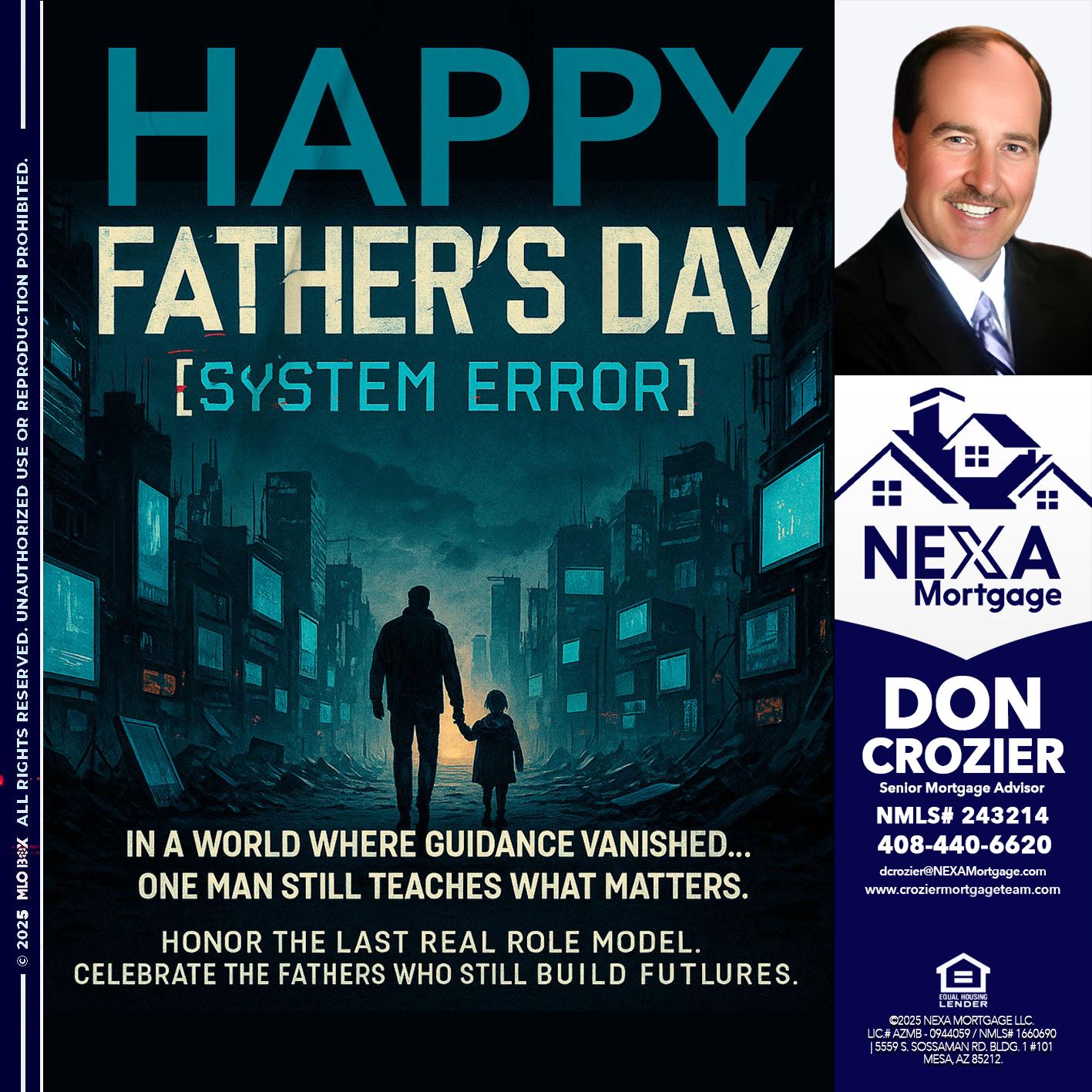 HAPPY FATHERS DAY - Don Crozier -Senior Mortgage Advisor