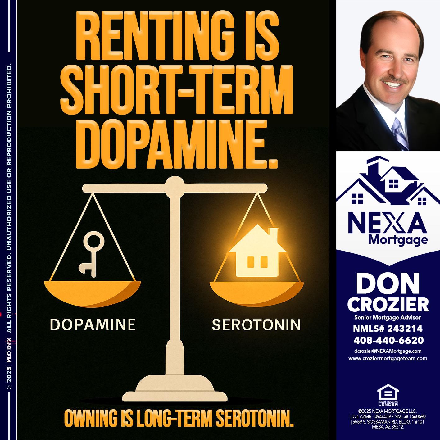RENTING IS SHORT TERM - Don Crozier -Senior Mortgage Advisor