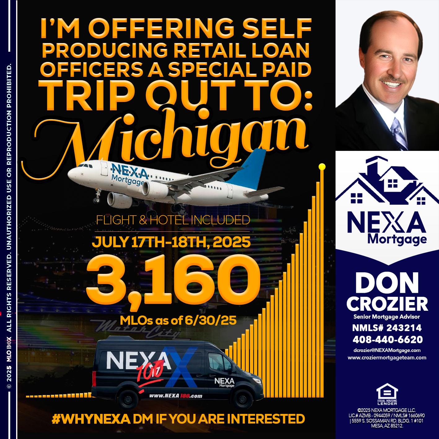 MICHIGAN TRIP - Don Crozier -Senior Mortgage Advisor