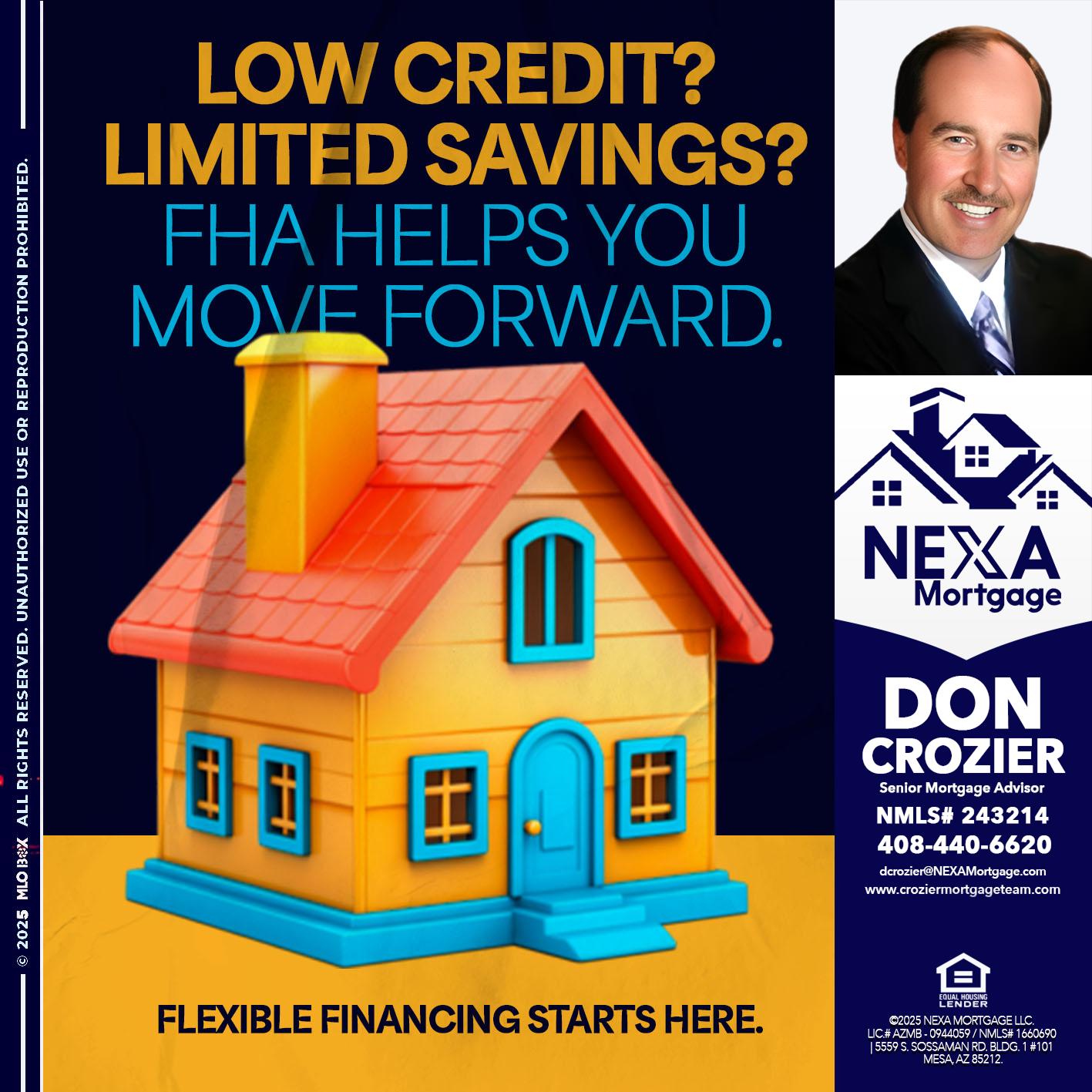 LOW CREDIT? - Don Crozier -Senior Mortgage Advisor