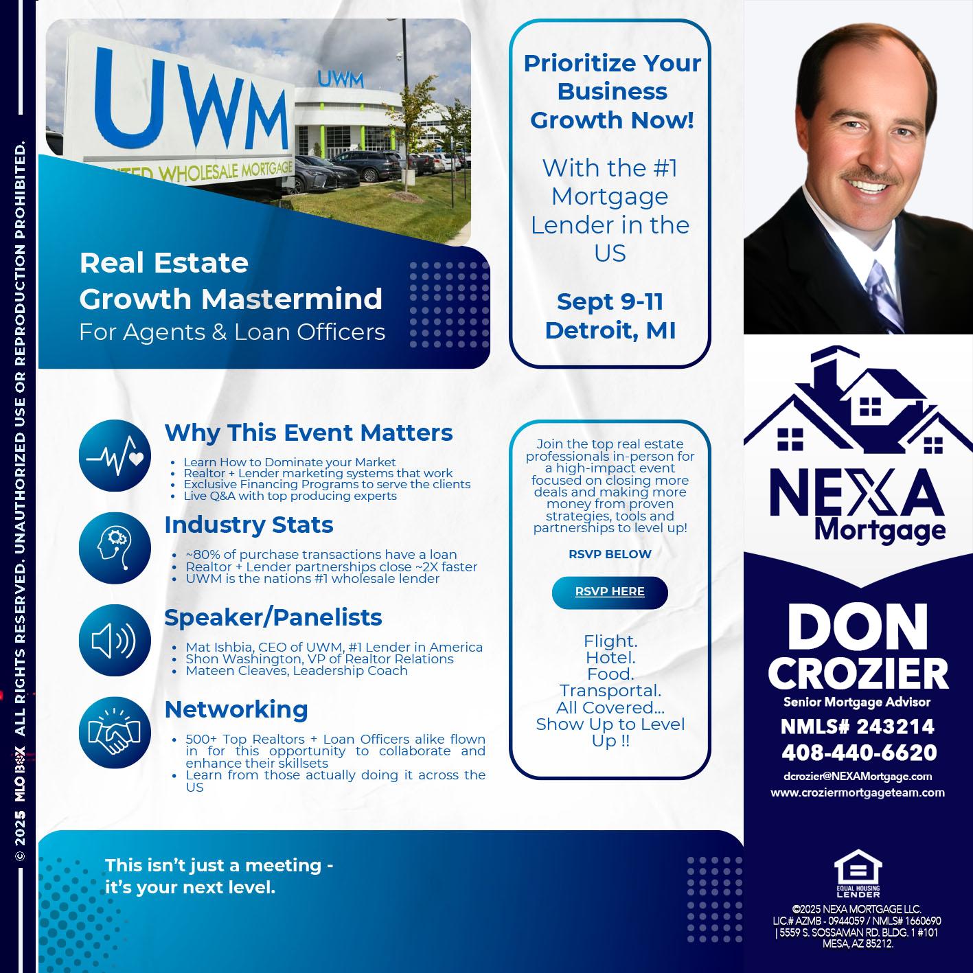 DETROIT TRIP - Don Crozier -Senior Mortgage Advisor