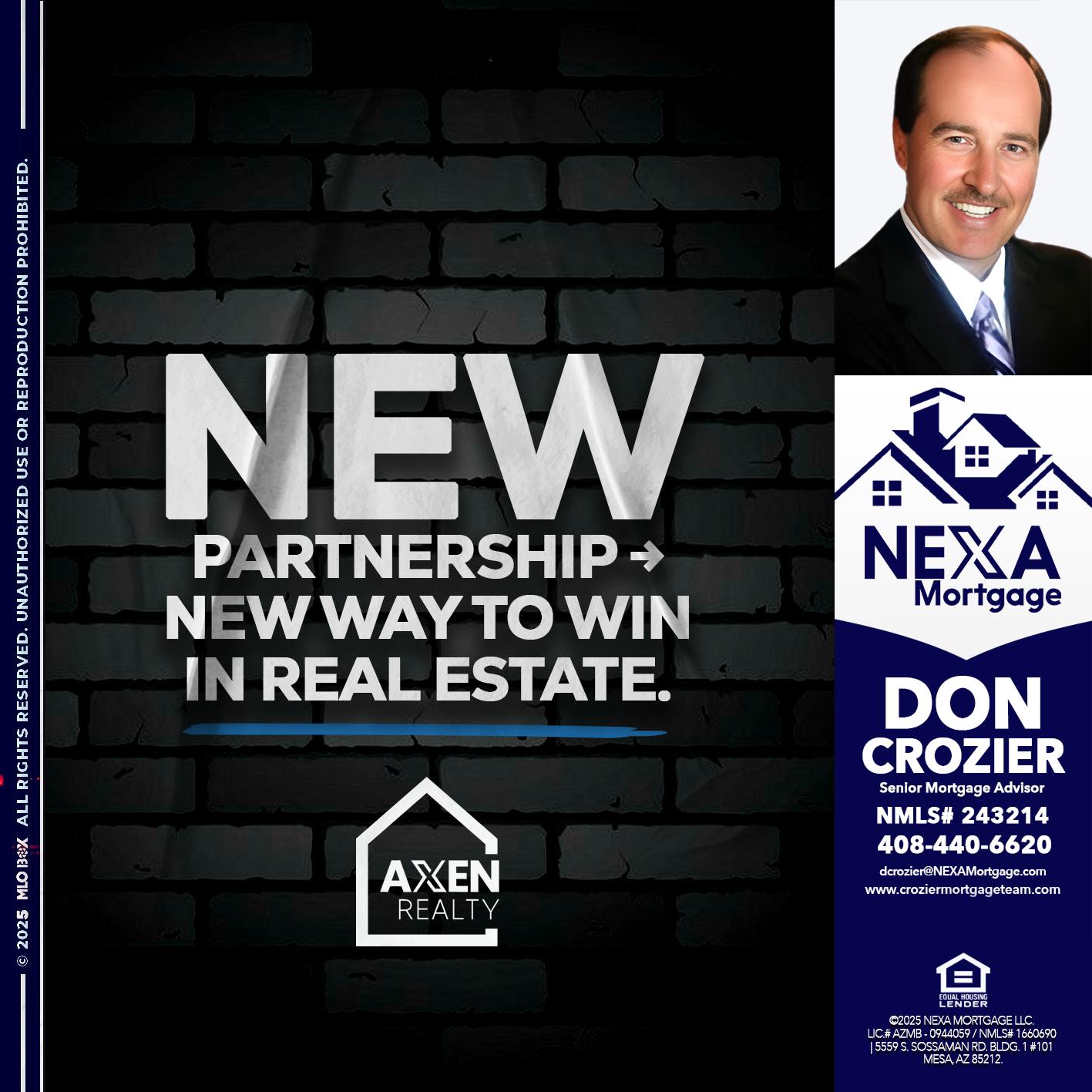 new partnership - Don Crozier -Senior Mortgage Advisor