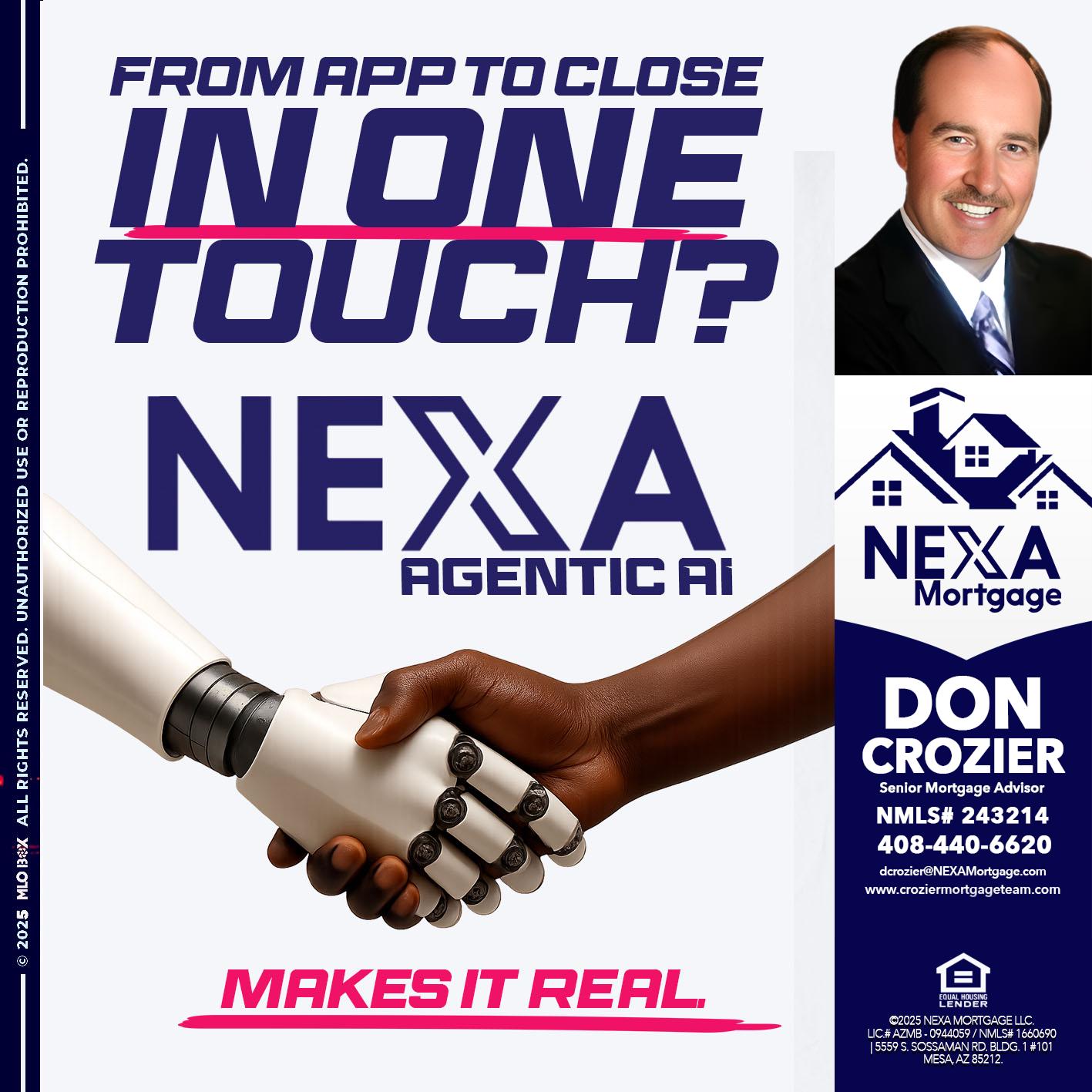 IN ONE TOUCH - Don Crozier -Senior Mortgage Advisor