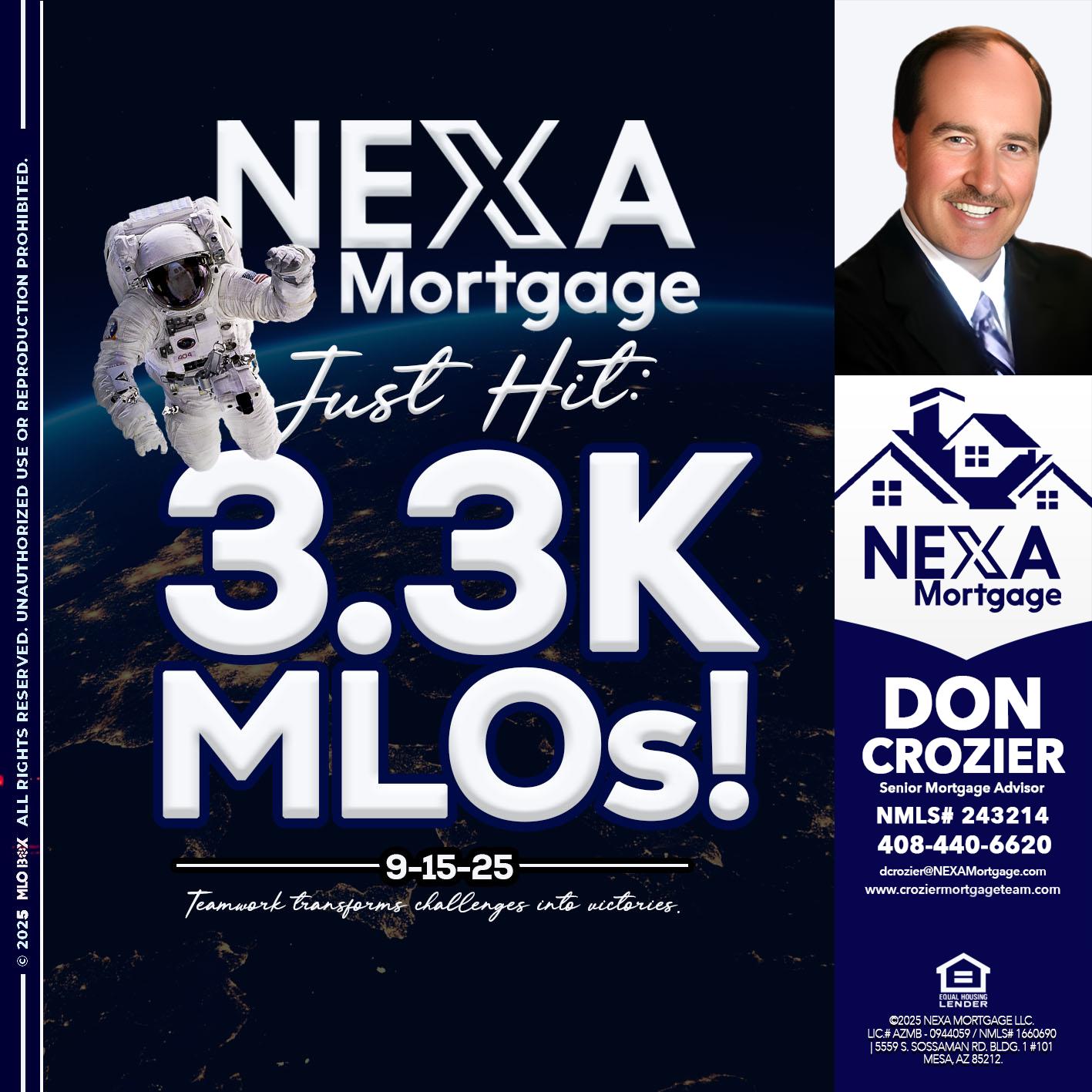 3.3K - Don Crozier -Senior Mortgage Advisor 3.3K - Don Crozier -Senior Mortgage Advisor