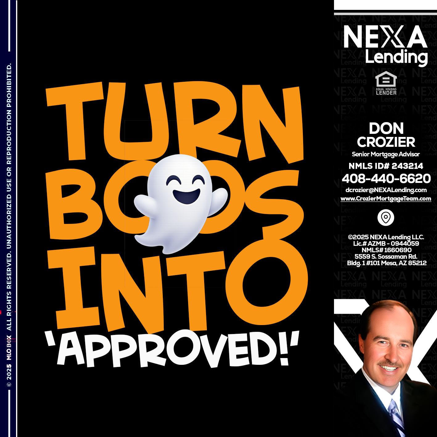 turn boos into - Don Crozier -Senior Mortgage Advisor turn boos into - Don Crozier -Senior Mortgage Advisor