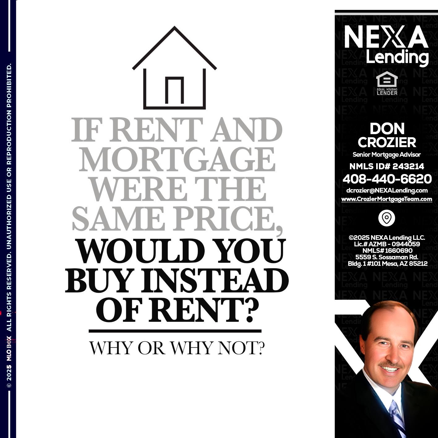IF RENT - Don Crozier -Senior Mortgage Advisor IF RENT - Don Crozier -Senior Mortgage Advisor