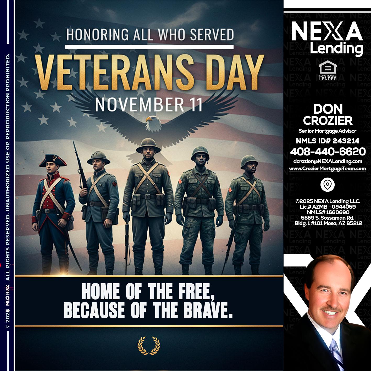 Veterans Day - Don Crozier -Senior Mortgage Advisor