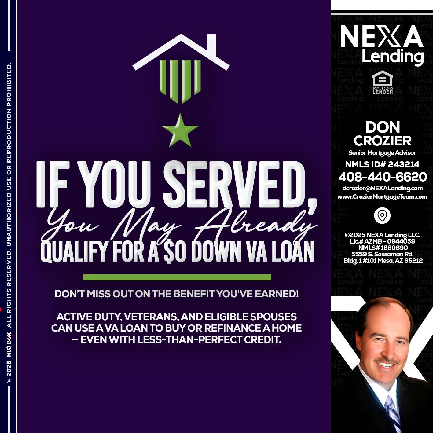 IF YOU SERVED - Don Crozier -Senior Mortgage Advisor