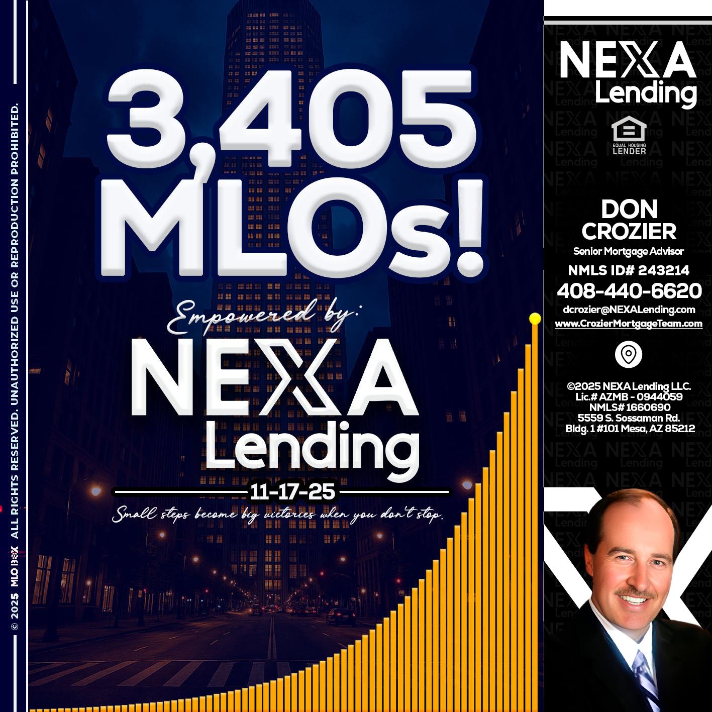 3405 MLOs - Don Crozier -Senior Mortgage Advisor