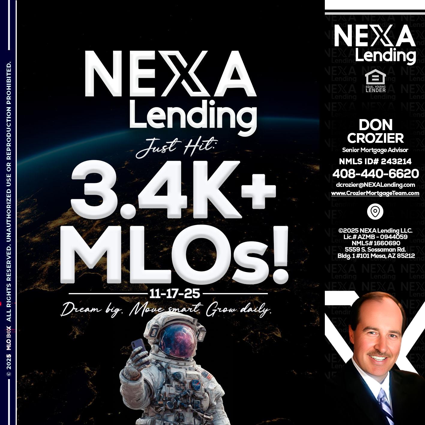 3.4K MLOs - Don Crozier -Senior Mortgage Advisor