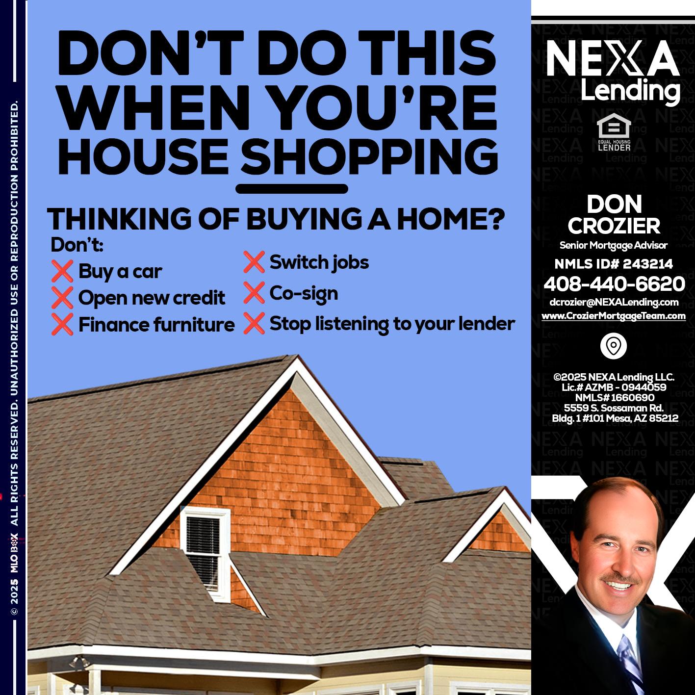 DONT DO THIS - Don Crozier -Senior Mortgage Advisor
