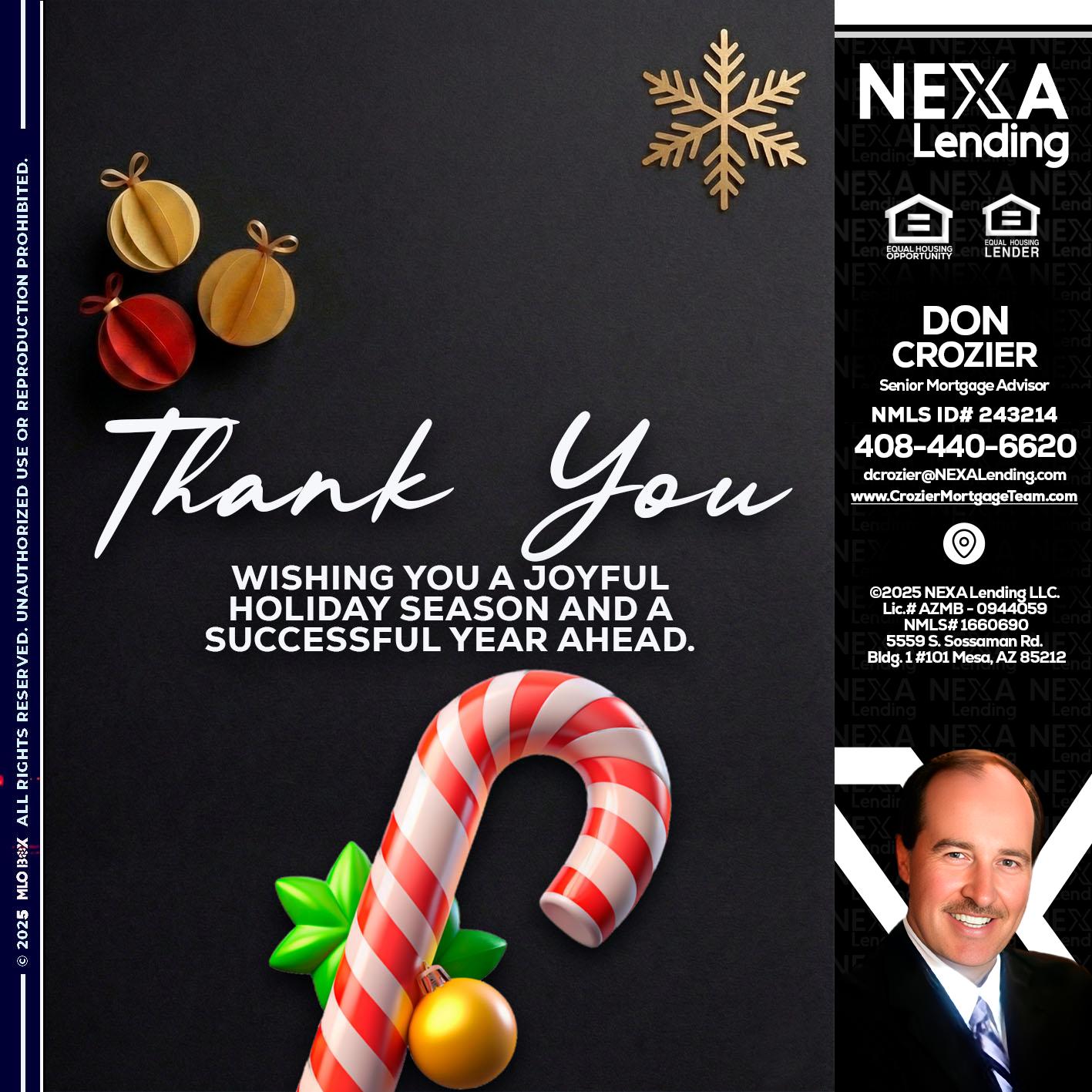 THANK YOU - Don Crozier -Senior Mortgage Advisor