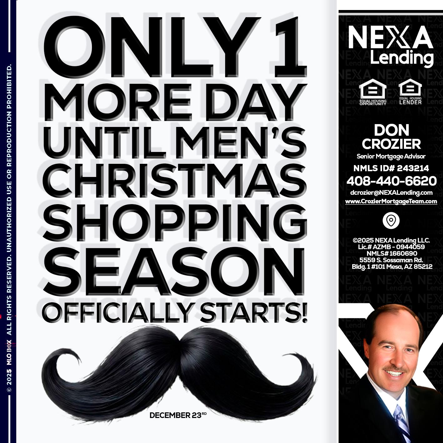 ONLY 1 DAY - Don Crozier -Senior Mortgage Advisor