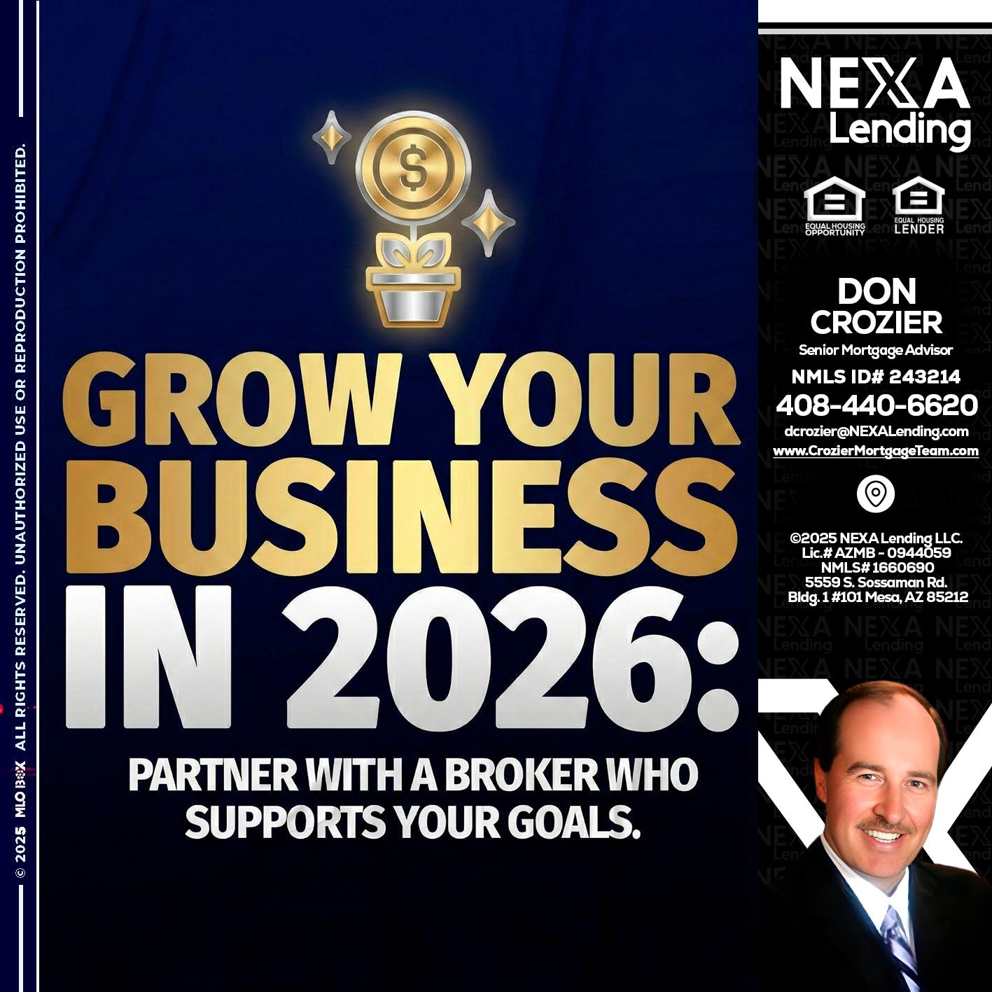 GROW YOUR BUSINESS - Don Crozier -Senior Mortgage Advisor