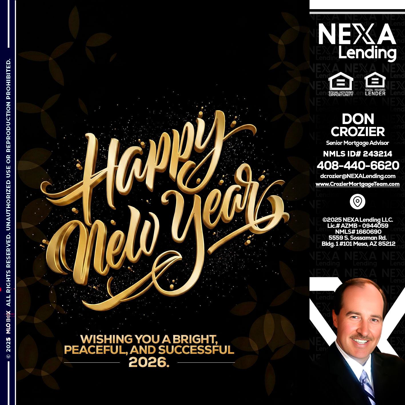 HAPPY NEW YEAR - Don Crozier -Senior Mortgage Advisor