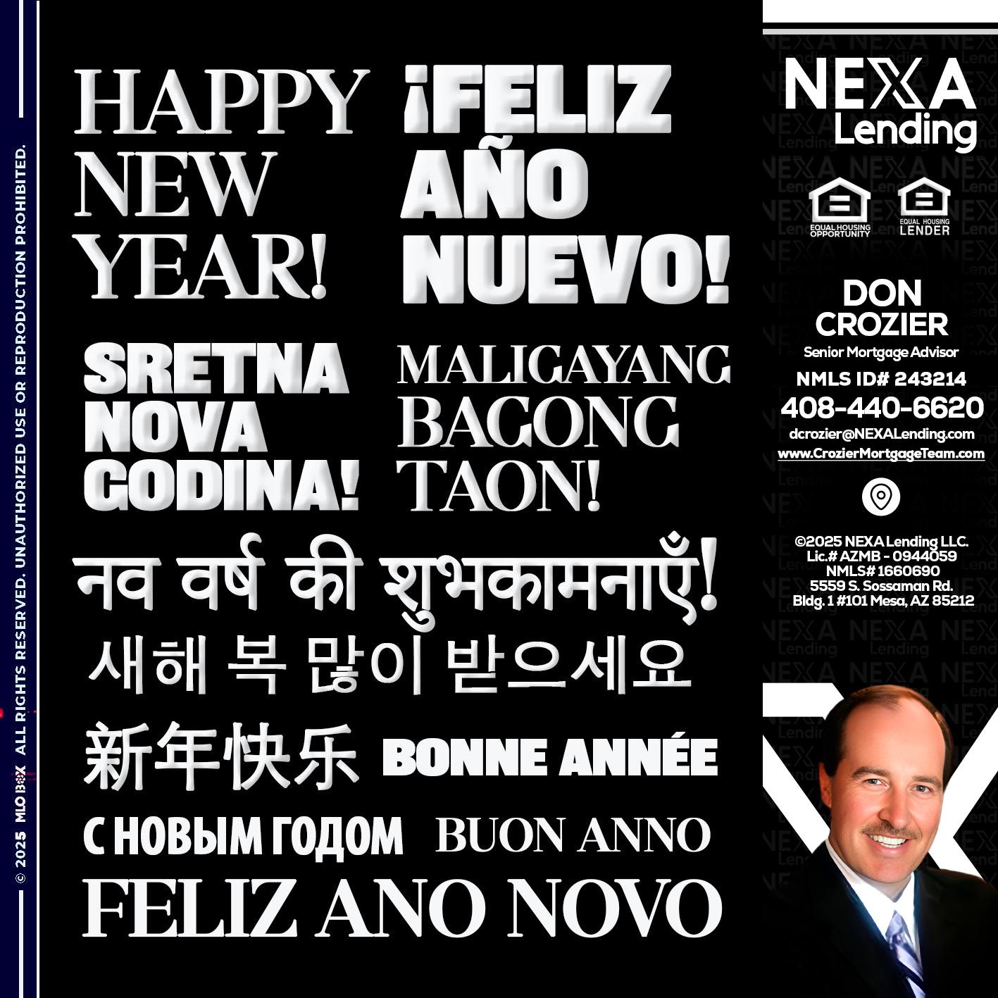 HAPPY NEW YEAR - Don Crozier -Senior Mortgage Advisor