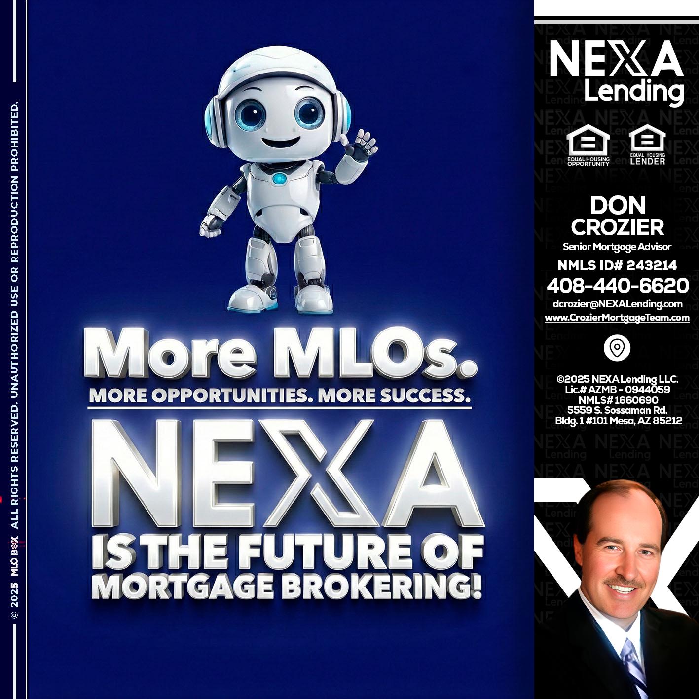 MORE MLOs - Don Crozier -Senior Mortgage Advisor
