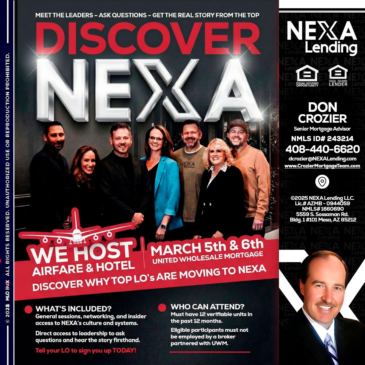 DISCOVER NEXA - Don Crozier -Senior Mortgage Advisor