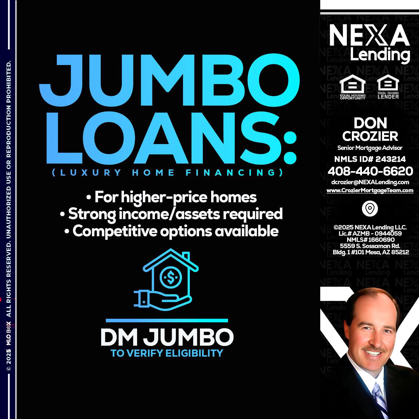JUMBO LOANS - Don Crozier -Senior Mortgage Advisor