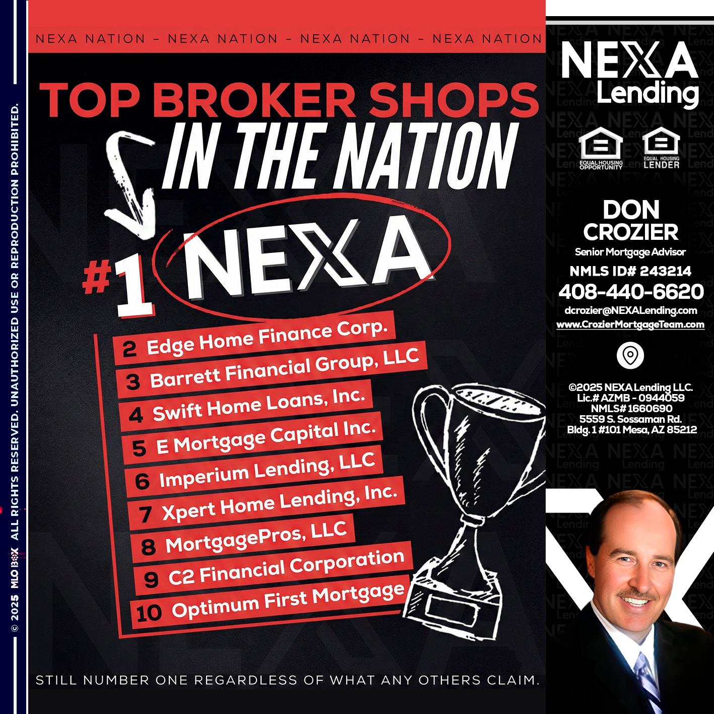 top broker - Don Crozier -Senior Mortgage Advisor