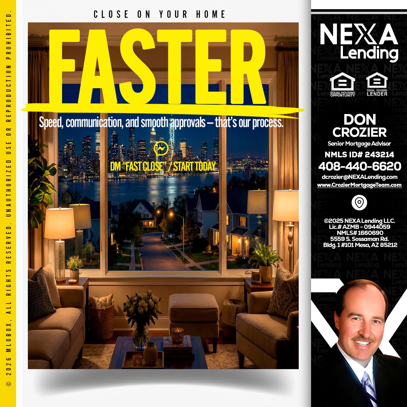 FASTER - Don Crozier -Senior Mortgage Advisor