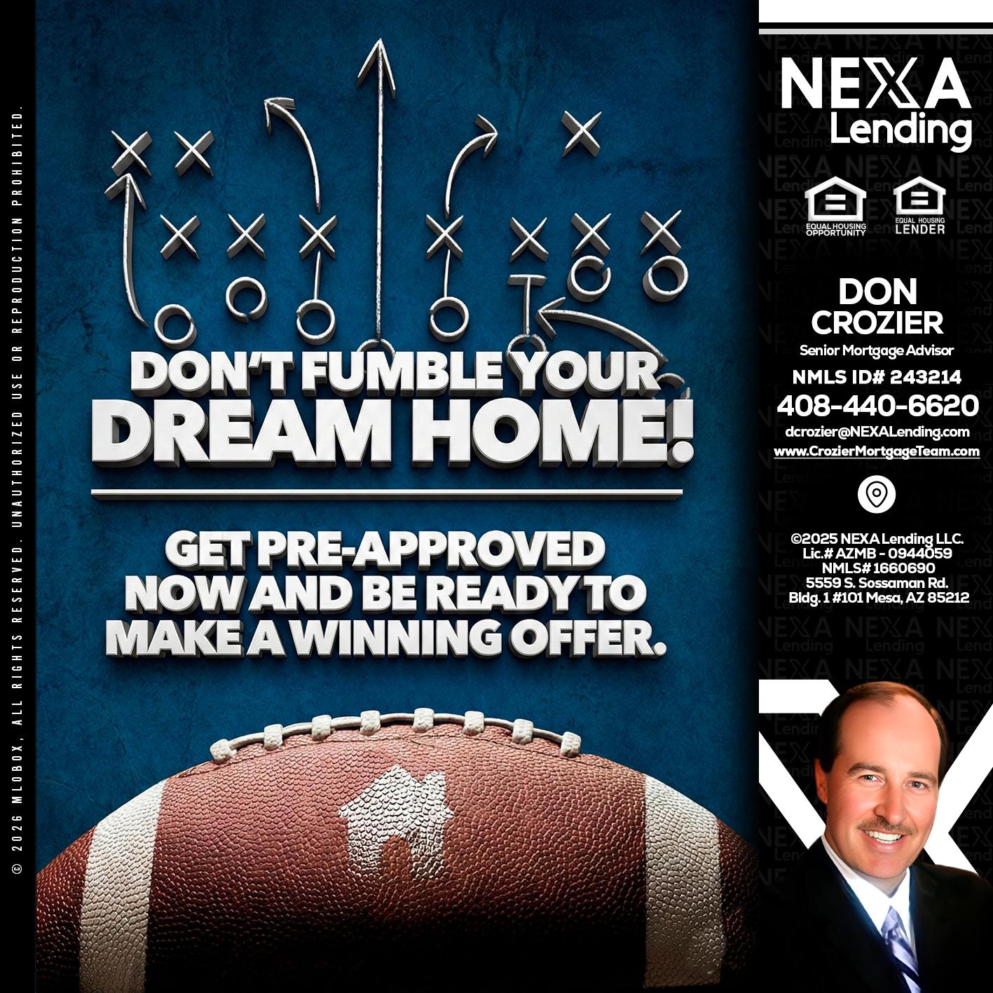 dont fumble - Don Crozier -Senior Mortgage Advisor