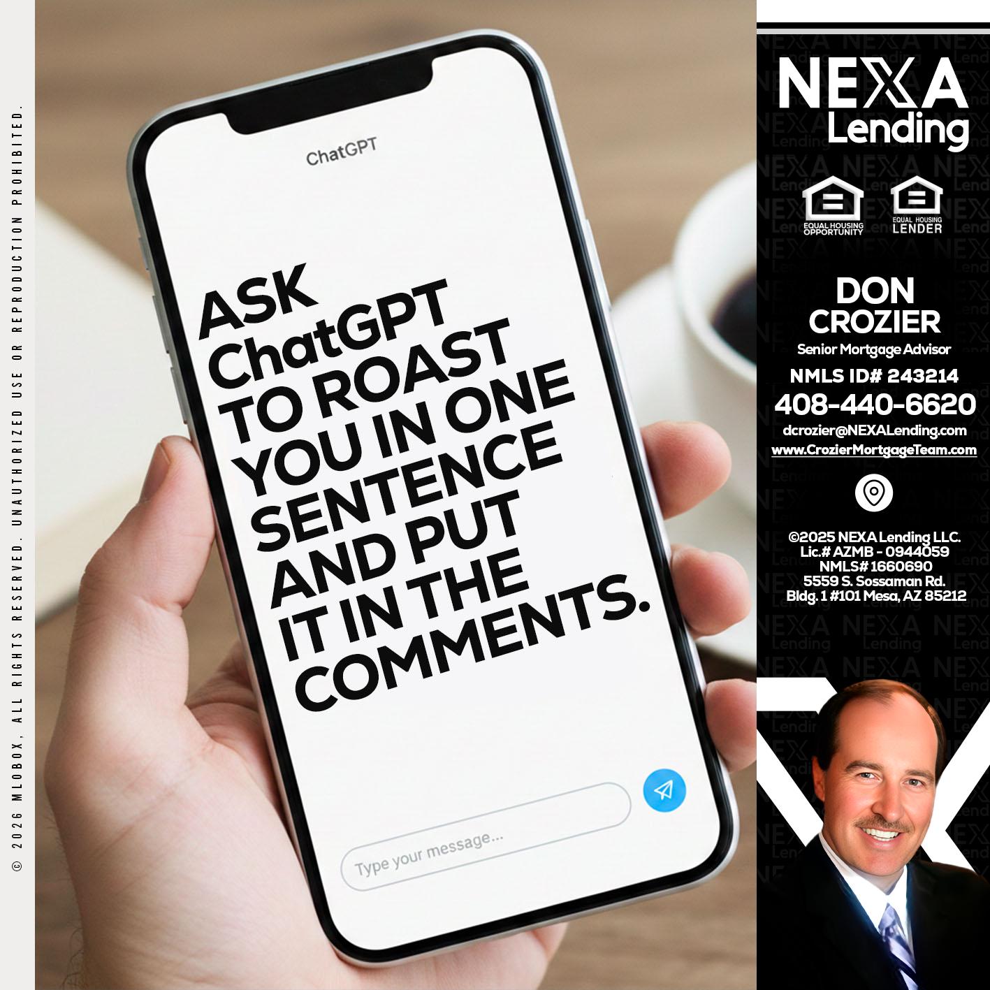 ask chatgpt - Don Crozier -Senior Mortgage Advisor