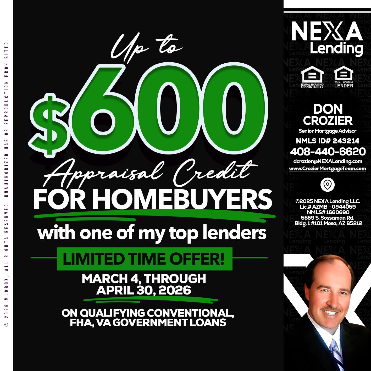 UP TO 600 - Don Crozier -Senior Mortgage Advisor