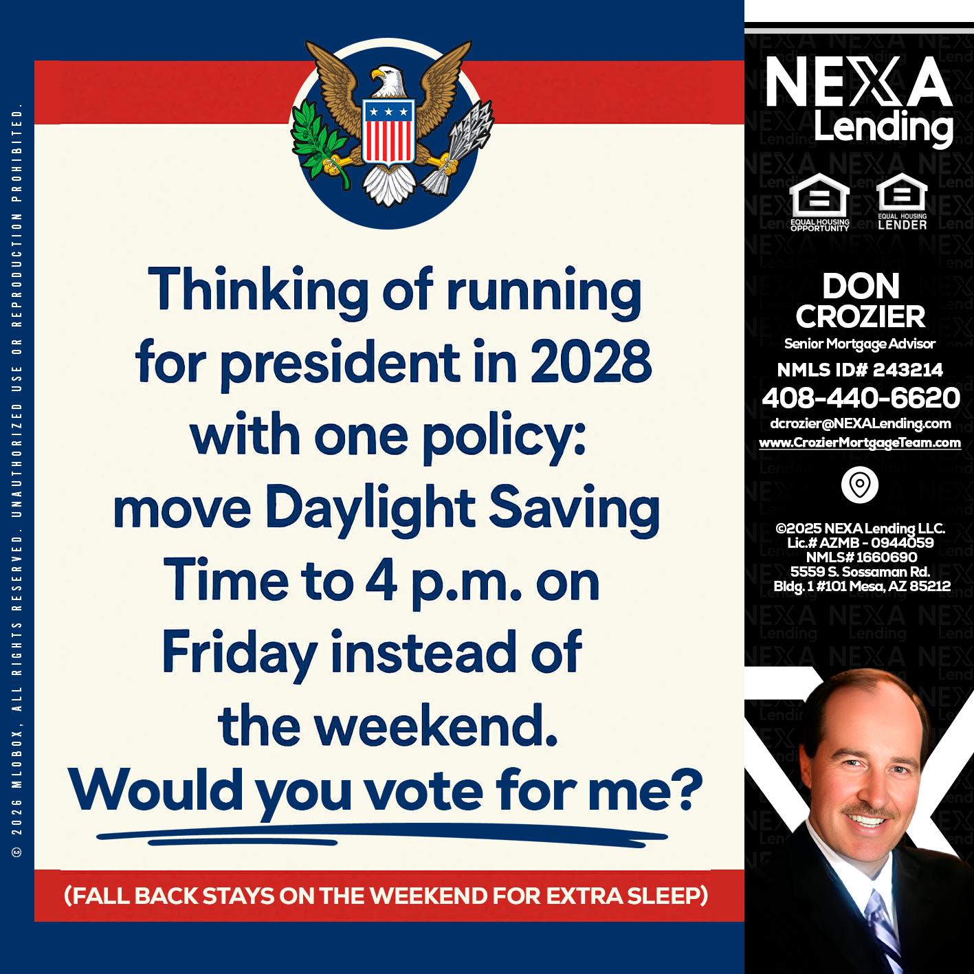 THINKING OF RUNING - Don Crozier -Senior Mortgage Advisor