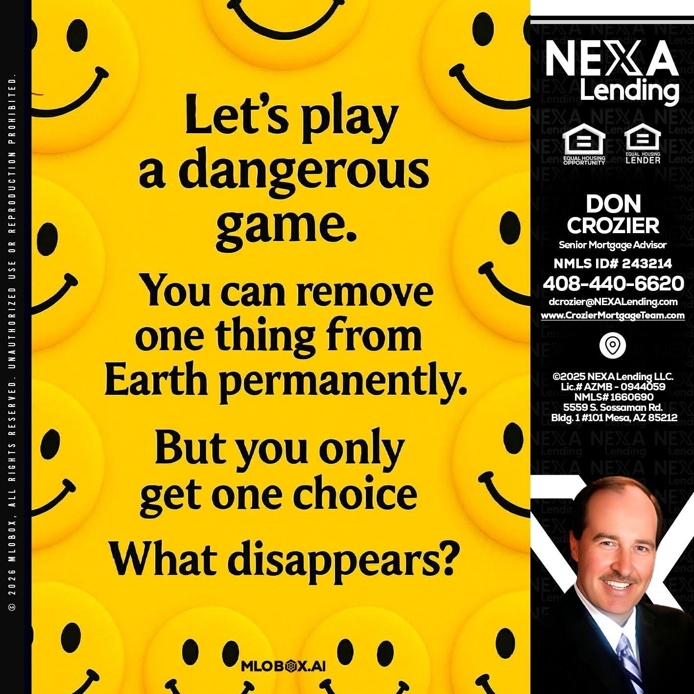 LETS PLAY - Don Crozier -Senior Mortgage Advisor