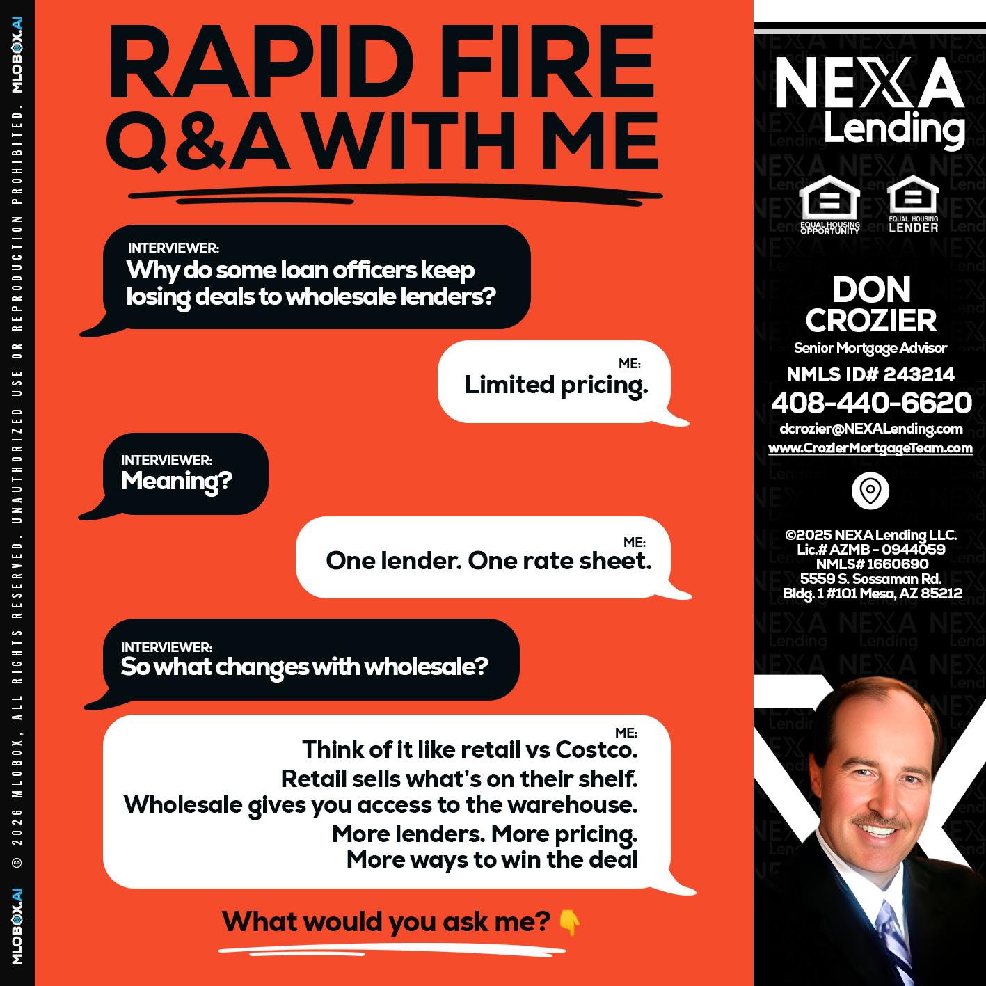 Q&A - Don Crozier -Senior Mortgage Advisor