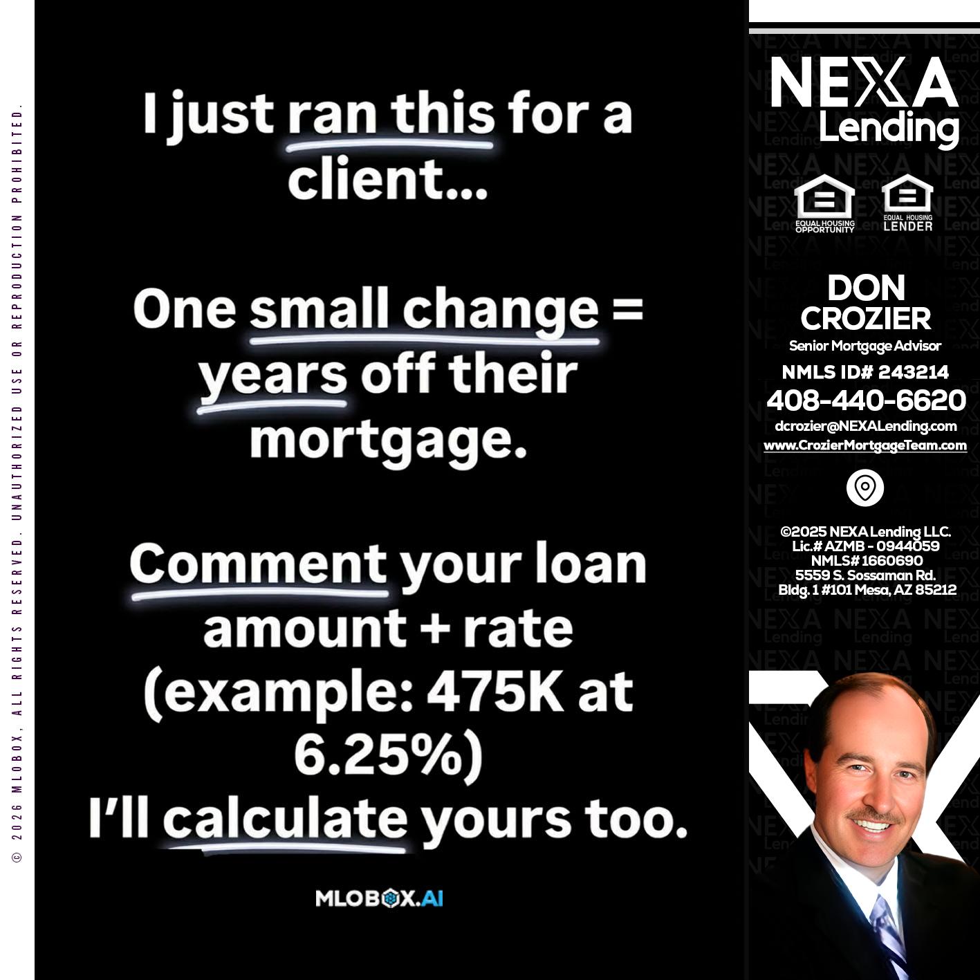 I JUST RAN - Don Crozier -Senior Mortgage Advisor