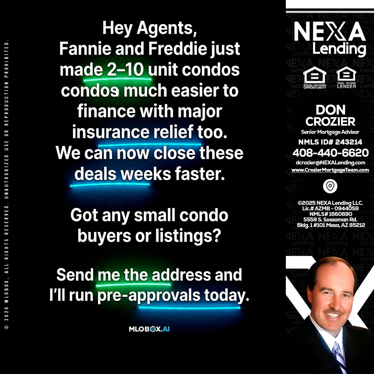 HEY AGENTS - Don Crozier -Senior Mortgage Advisor