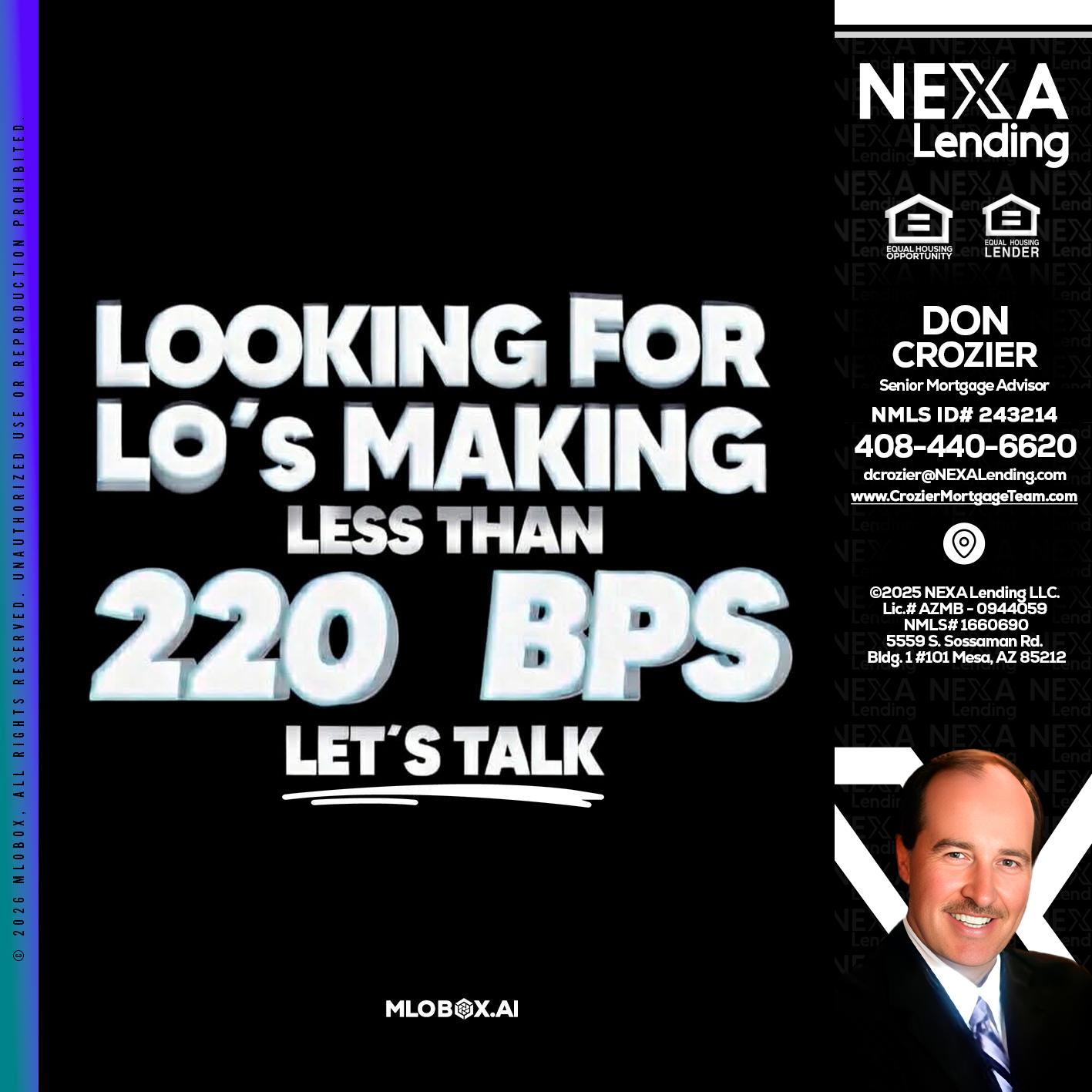 LOOKING FOR - Don Crozier -Senior Mortgage Advisor