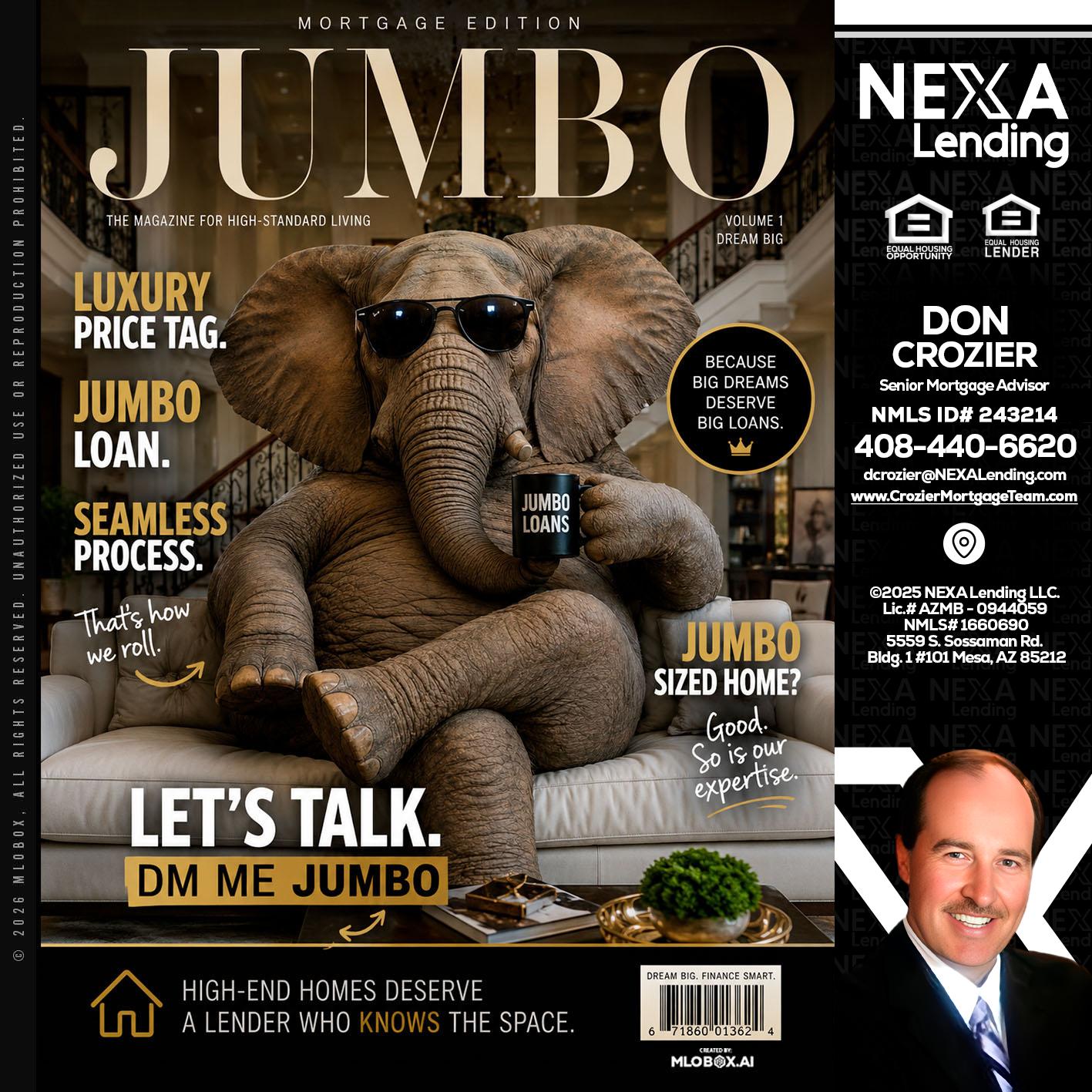 JUMBO LOANS - Don Crozier -Senior Mortgage Advisor