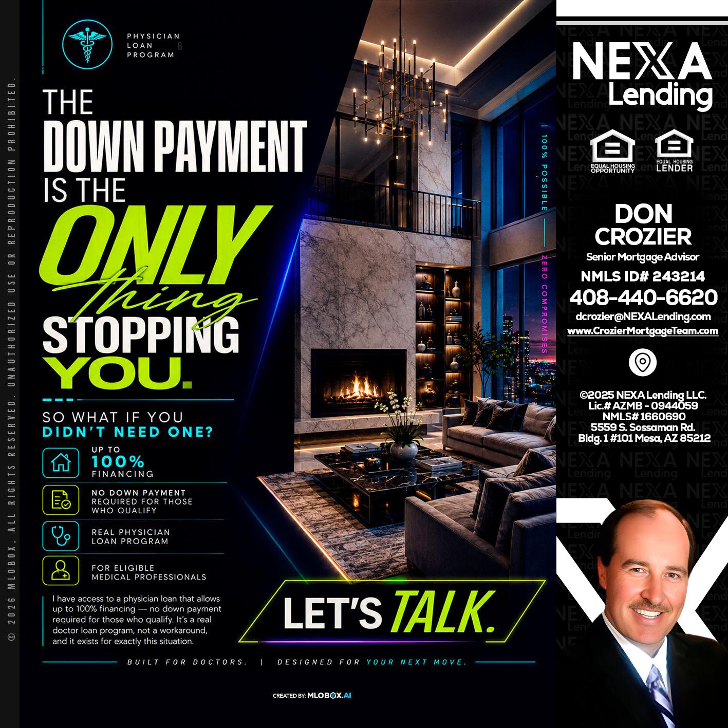 THE DOWN PAYMENT - Don Crozier -Senior Mortgage Advisor