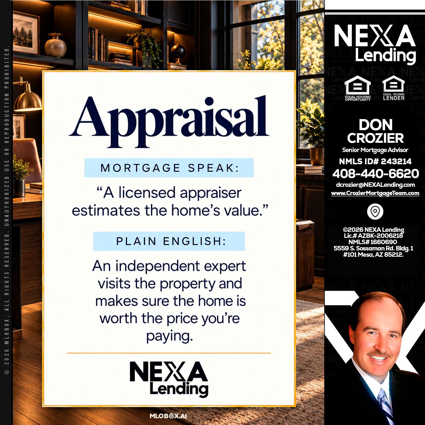 appraisal - Don Crozier -Senior Mortgage Advisor